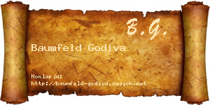 Baumfeld Godiva névjegykártya